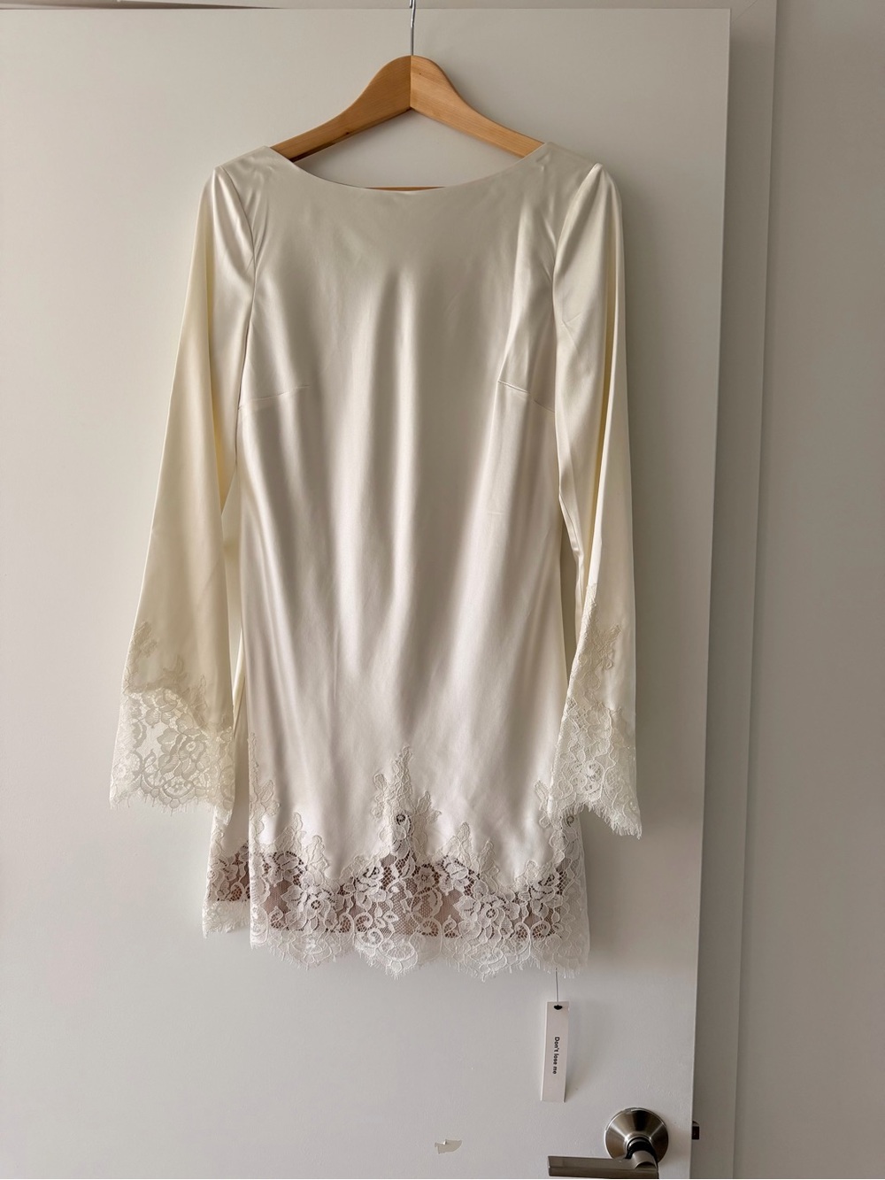 Reformation Blanche Dress Satin Lace Trim - Picture 8 of 14